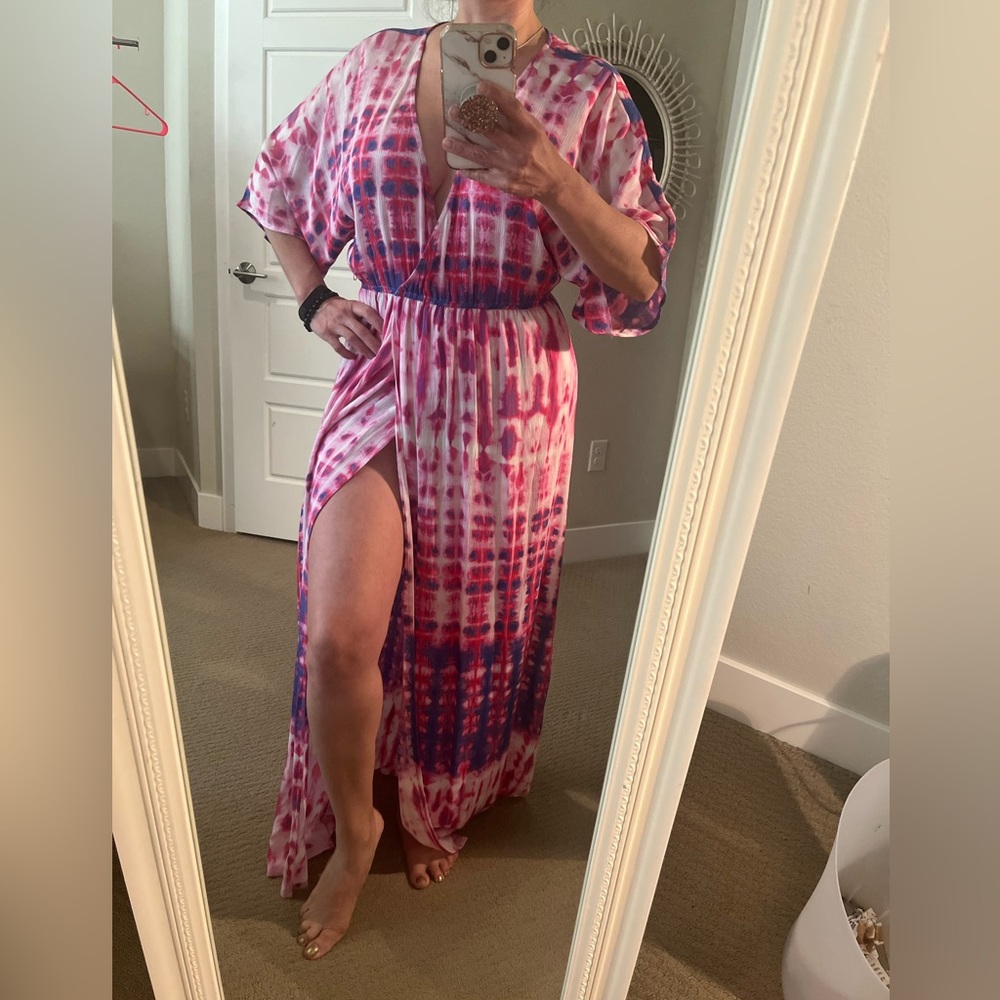 Forever 21 Extra Small Pink, Blue, Purple & Red Dress